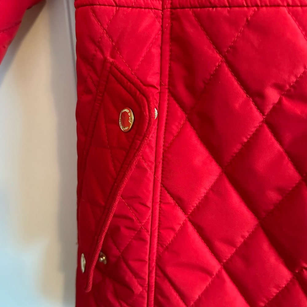 Crown & Ivy Red Quilted Puffer Jacket - Picture 3 of 4